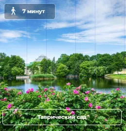 Зелёная зона рядом с домом «Фонтанка 130»