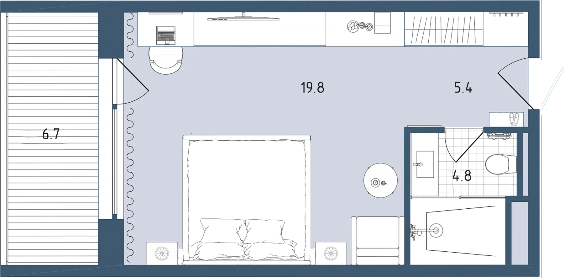 Планировка Standard, 36,7 м²