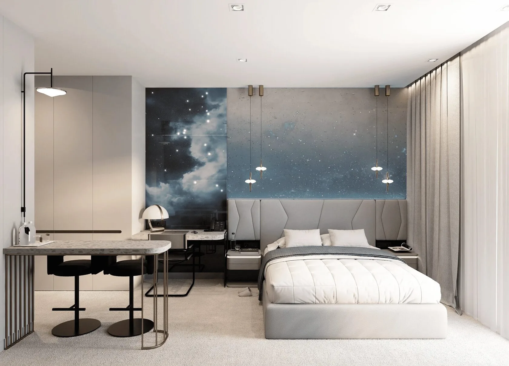 Готовый интерьер апартамента Rizalta Resort