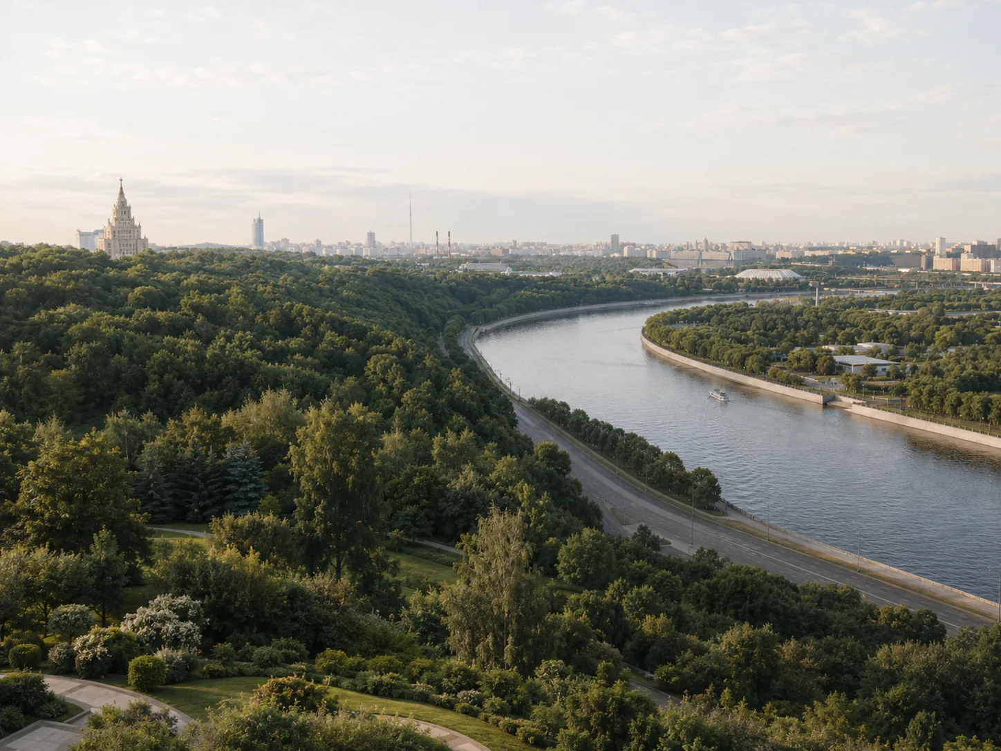 Воробьёвы горы и зелёное окружение юго-запада Москвы